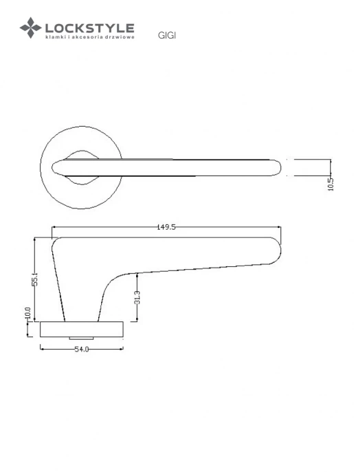 Дверная ручка LOCKSTYLE GIGI 011824100 (AL6 - черный)
