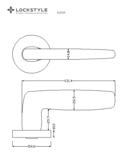 Дверная ручка LOCKSTYLE KAYA 011704100 (AL6 - черный)
