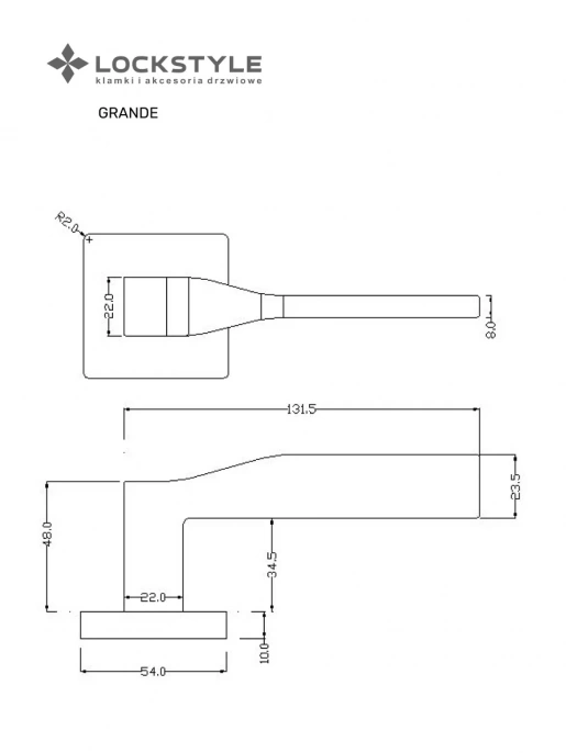 Дверная ручка LOCKSTYLE GRAND 011514100 (AL6 - черный)