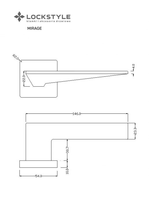 Дверная ручка LOCKSTYLE MIRAGE 011524100 (AL6 - черный)