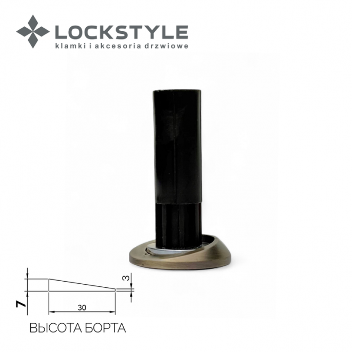 LOCKSTYLE Ограничитель магнитный скрытый LOCKSTYLE STOPPINO Mod. 2 графит 071012790